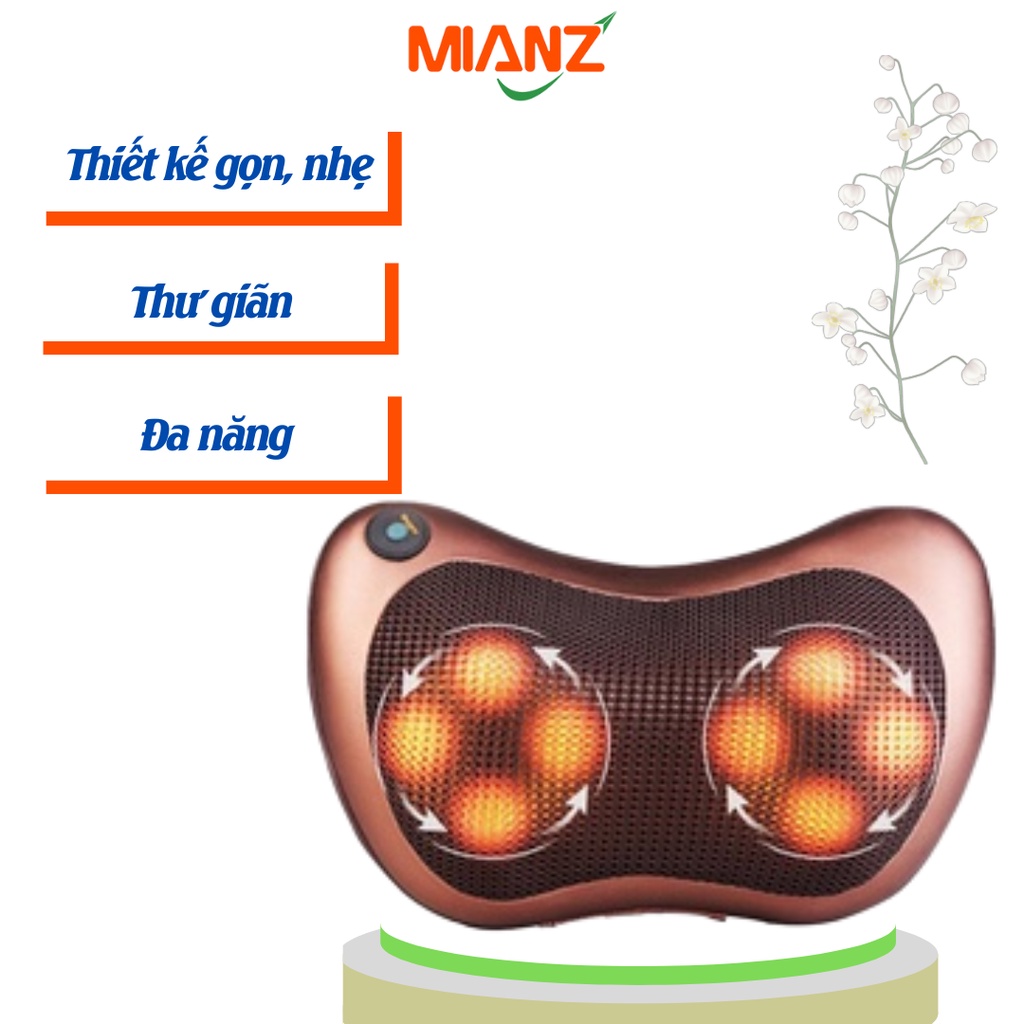 Gối massage hồng ngoại – Matxa giảm đau mỏi cổ công nghệ 5D, mát xa cổ vai gáy - MIANZ STORE