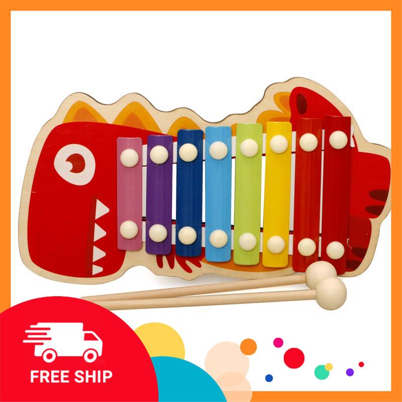 Đồ Chơi Đàn Gỗ Xylophone 8 Hình Con Vật Đáng Yêu Cho Bé