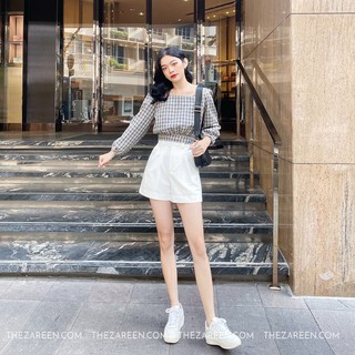 QUẦN SHORT XẾP LY BASIC ZAREEN SHO31 TRẮNG