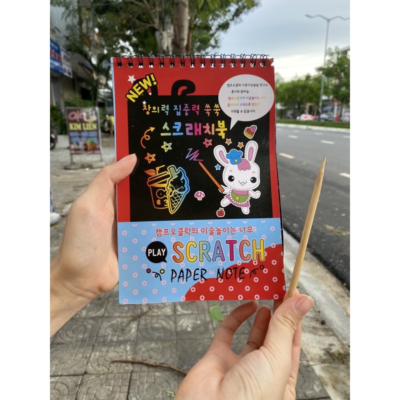 Sổ sratch paper note, sổ sắc màu, sổ than đen ma thuật