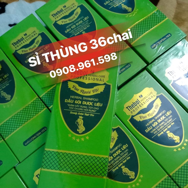 THÙNG 36chai dầu gội dược liệu thebol xanh