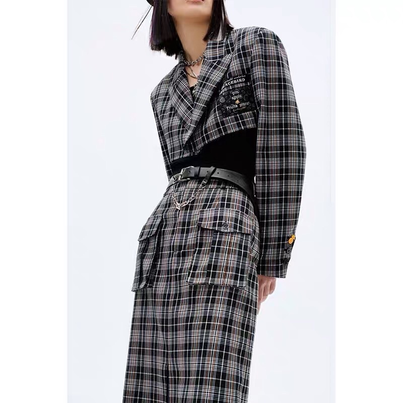 Chân váy kẻ Peacebird