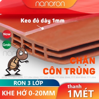 Ron chặn đáy cửa 3 lớp dày 5mm 🔷 Thanh dán cửa chặn khe hở NANORON chống côn trùng khói bụi R3L
