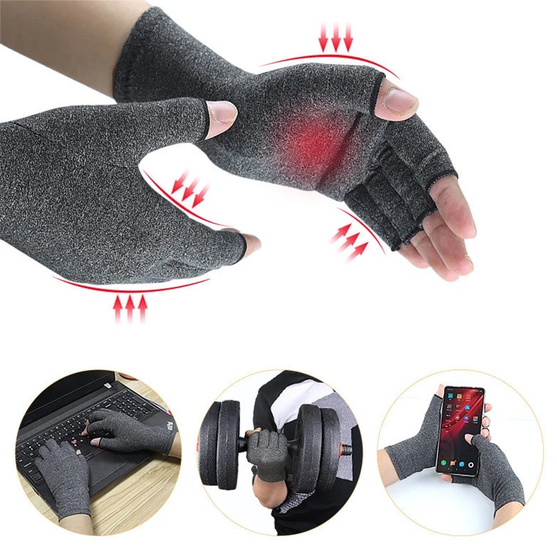 Đôi Găng Tay Thể Thao Hở Ngón Giảm Đau Màn Hình Cảm Ứng Cho Nam Nữ