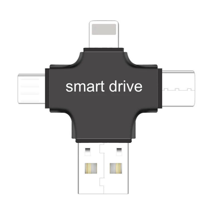 Đĩa flash 4 trong 1 128GB cho Iphone/Android/Type C /Micro USB