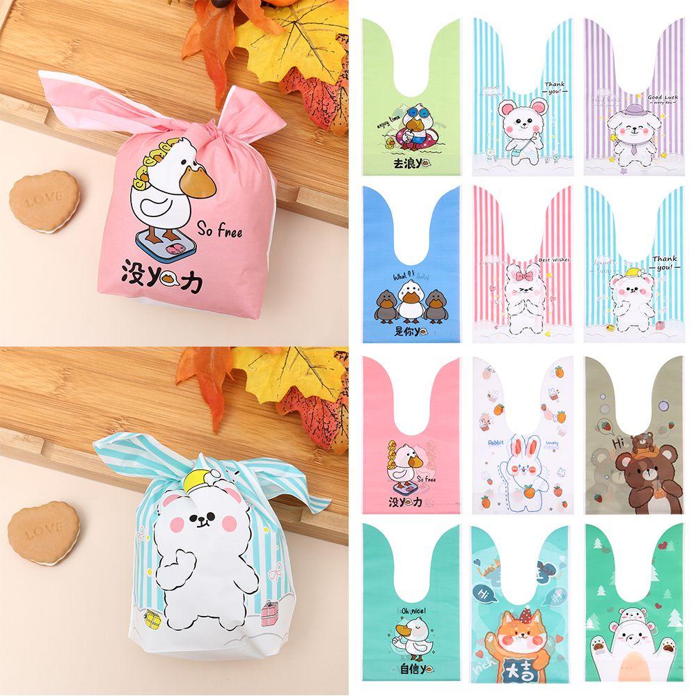 CHOOKEY 50 Túi Đựng Bánh Quy Hình Thỏ Phục Sinh