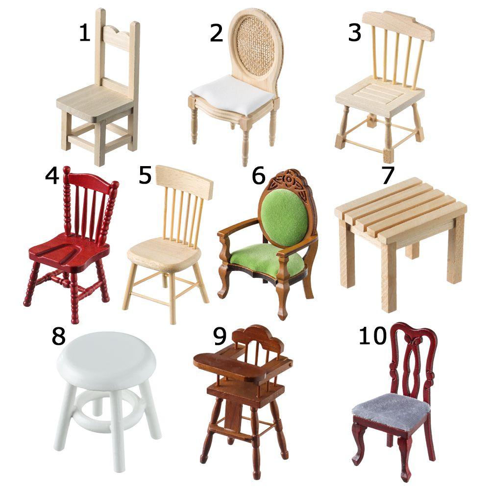 Ghế Gỗ Mini Tỉ Lệ 1: 12 Trang Trí Nhà Búp Bê