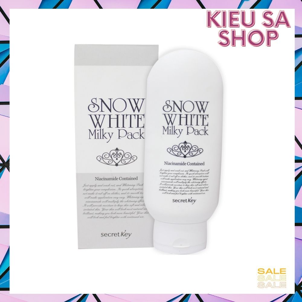 Kem tắm trắng toàn thân Secret Key Snow White Milky Pack 200g