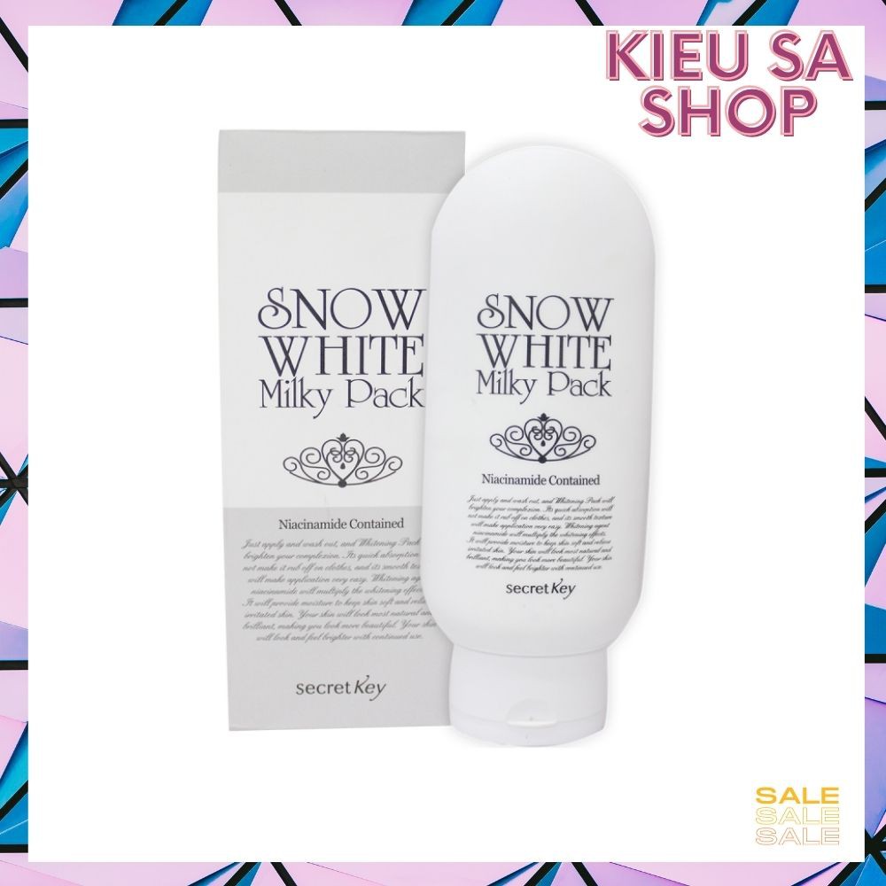 Kem dưỡng trắng da Secret Key Snow White Cream và Snow White Milky Pack