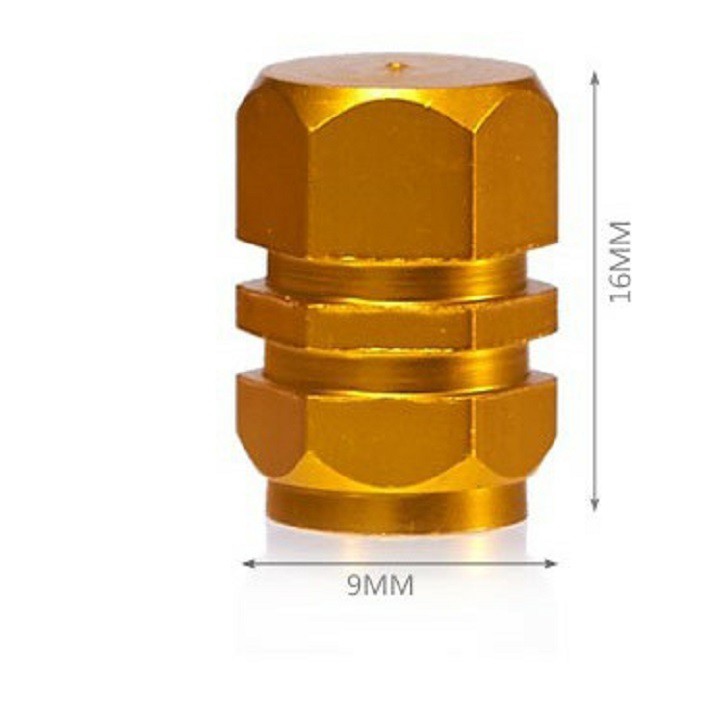 Bộ 4 ốc chụp bảo vệ đầu van bơm lốp bánh xe ô tô xe hơi (Giao màu ngẫu nhiên)