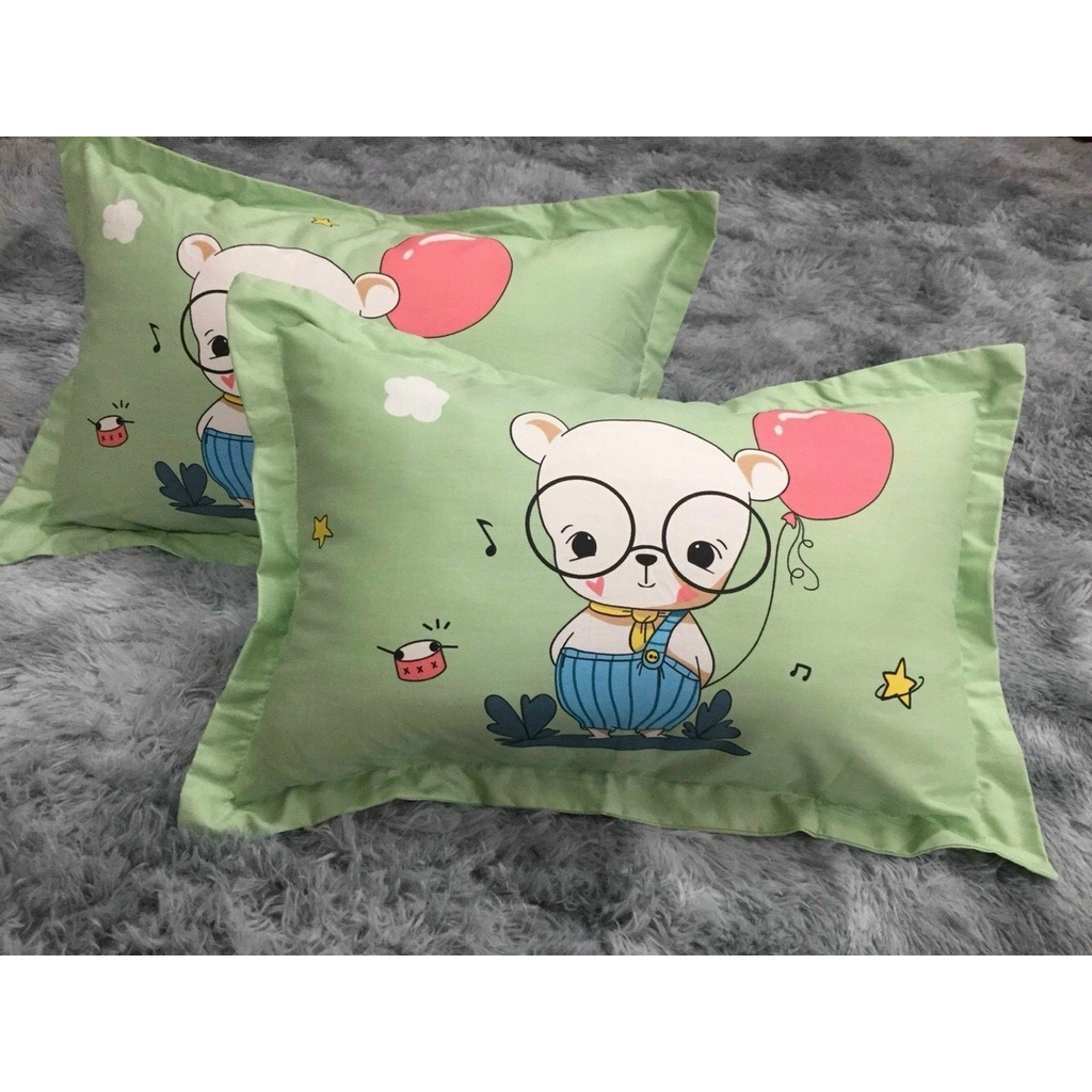 Gối Cotton Cho Bé Gối Cho Bé Đi Học 100% Cotton Mềm Mịn Thoáng Mát Hình Thú Nghộ Nghĩnh Đáng Yêu Có Ruột Gối Đi Kèm
