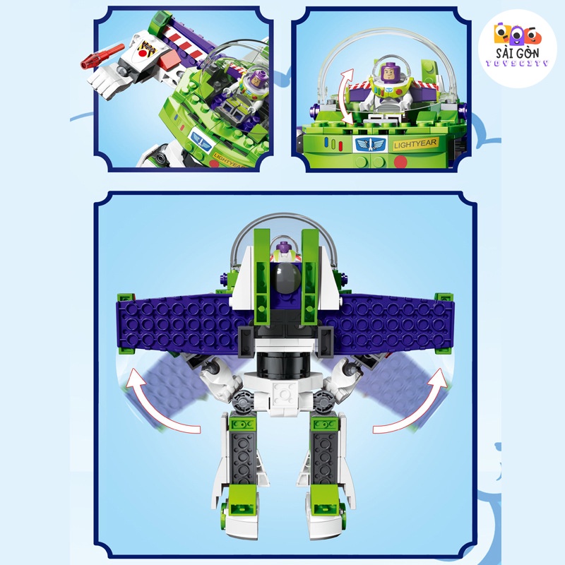 Đồ Chơi Lắp Ráp Kiểu LEGO Mô Hình Đồ Chơi Buzz Lightyear Trong Toys Story4 Mecha SX9060 Với 243 PCS