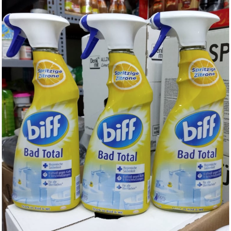 BIFF- Dung dịch tẩy rửa nhà vệ sinh Biff Bad Total dung tích 750ml hương chanh thơm mát, chính hãng