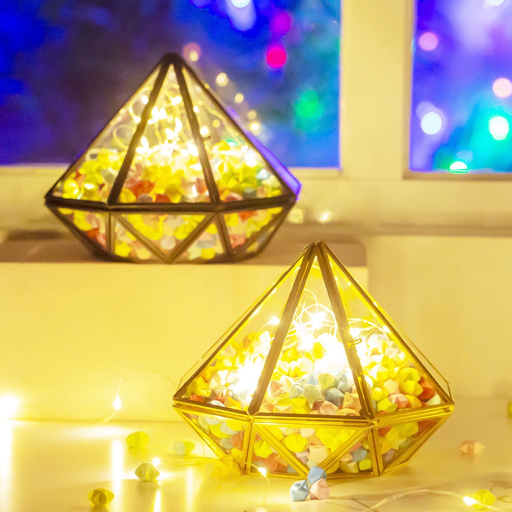 Lọ Thủy Tinh Đựng Trang Sức Hình Viên Thuốc Ngôi Sao May Mắn