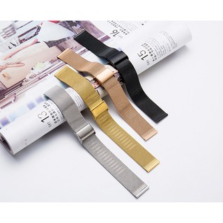 Dây đồng hồ thép lưới Mesh dòng cao cấp loại dày cực bền, chống gỉ, chống oxy hóa, chống phai màu ((size 18mm 20mm 22mm)