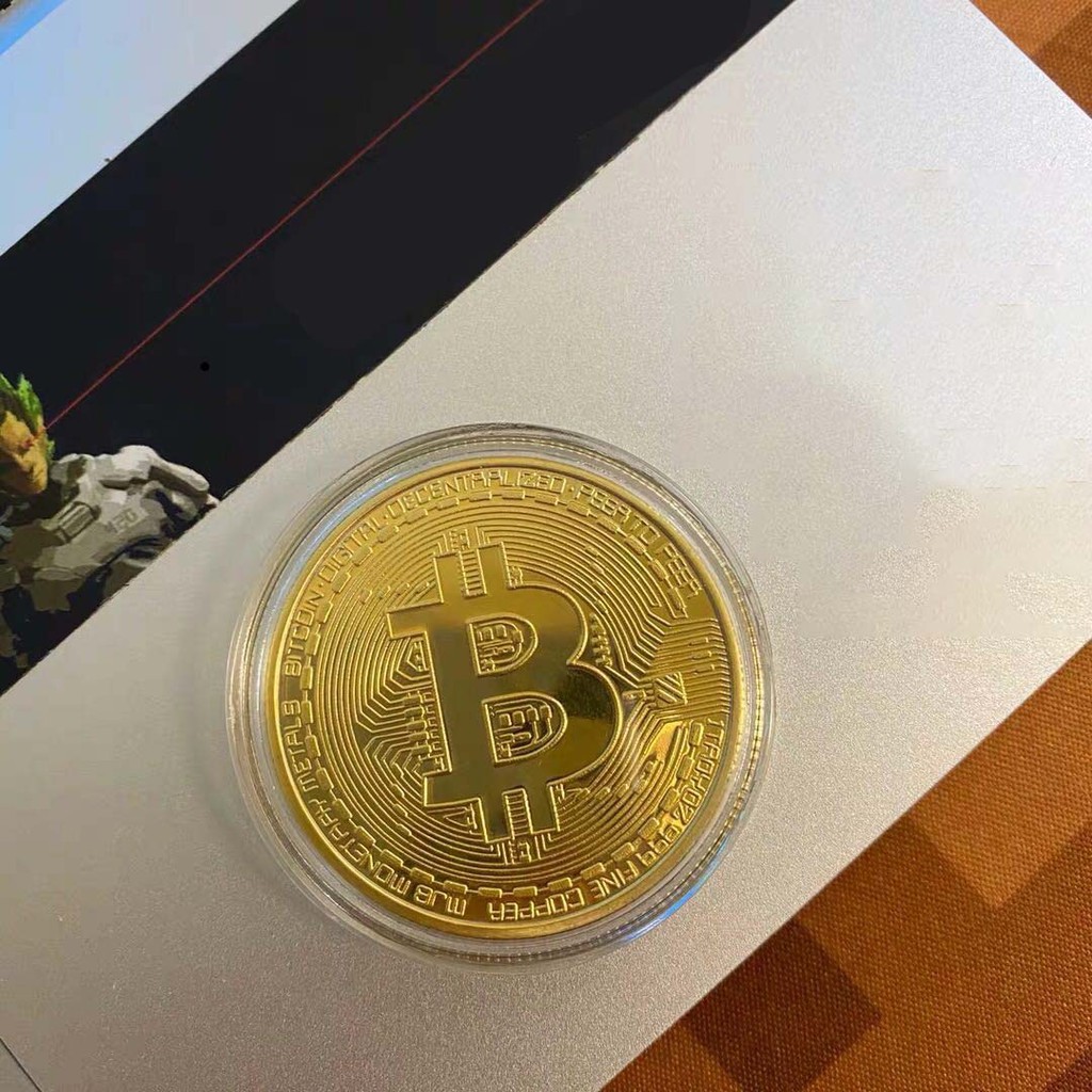 Đồng Xu Bitcoin Lưu Niệm Mạ Vàng Chất Lượng