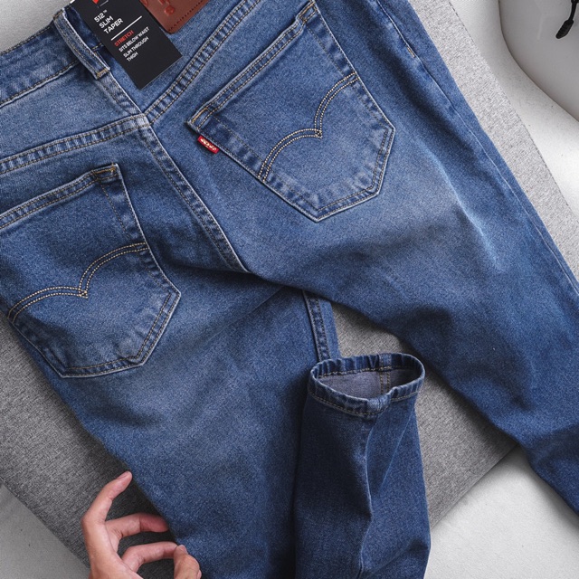 Quần jean nam hàng xuất xịn - jean co giãn - form slimfit ống ôm