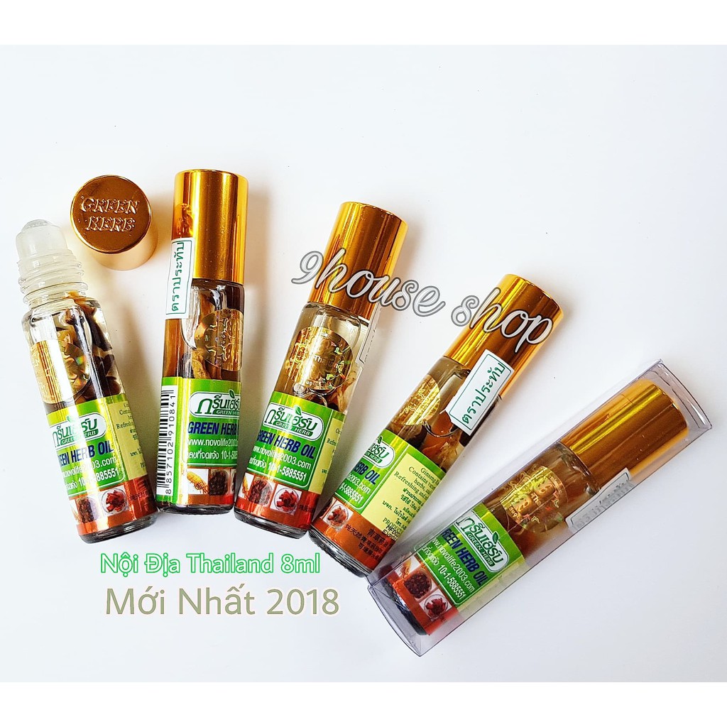 01 Chai DẦU SÂM Green Herb Oil THAILAND 8ml (NỘI ĐỊA 2 TEM)