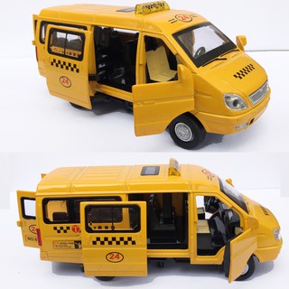 Ô tô sắt - xe Taxi có nhạc đèn đóng mở được các cửa