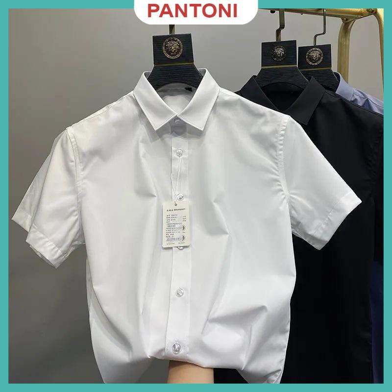 Áo sơ mi nam TAY NGẮN cao cấp - Chất liệu lụa , không nhăn, thoáng mát, thấm hút mồ hôi(SML) | BigBuy360 - bigbuy360.vn