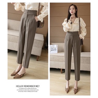 Quần baggy cạp cao 2 cúc cao cấp