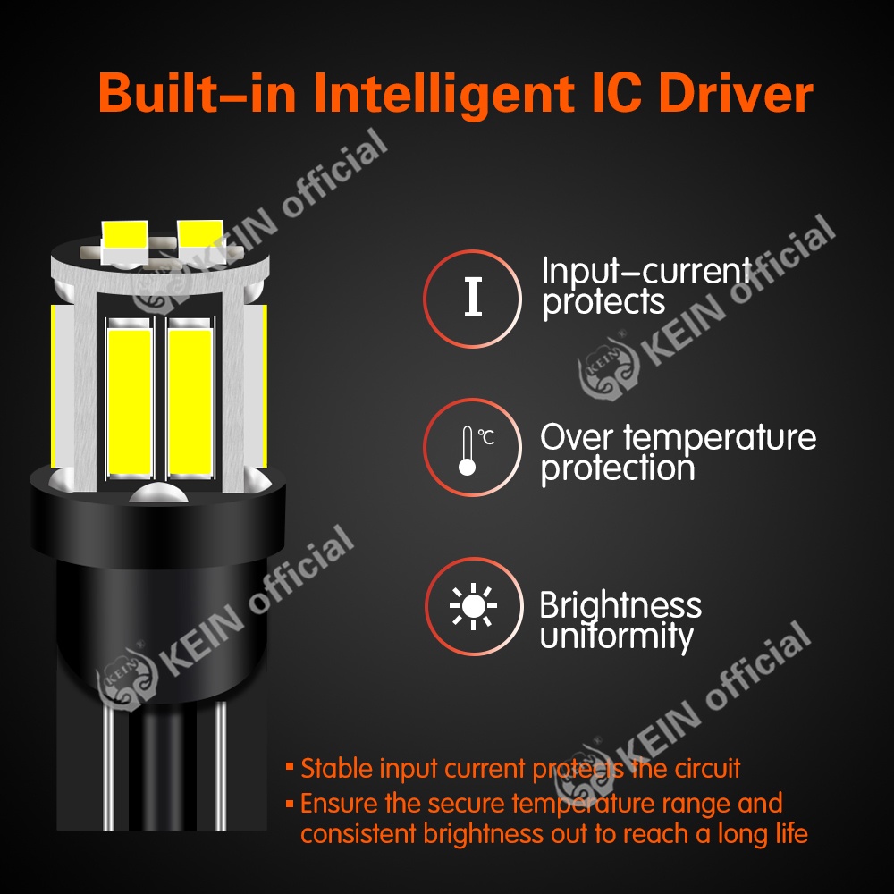 Đèn Led Tín Hiệu Ánh Sáng Trắng Xanh Dương T10 2021NEW W5W 194 168 501 10SMD 7020 Cho Xe Hơi Xe Máy