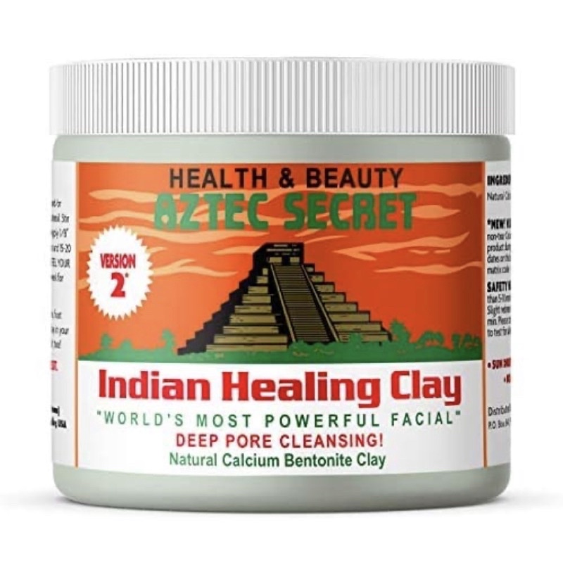 Bột đất sét Bentonite núi lửa đắp nạ giảm mụn 100% tự nhiên Ấn Độ Aztec Secret 454g USA