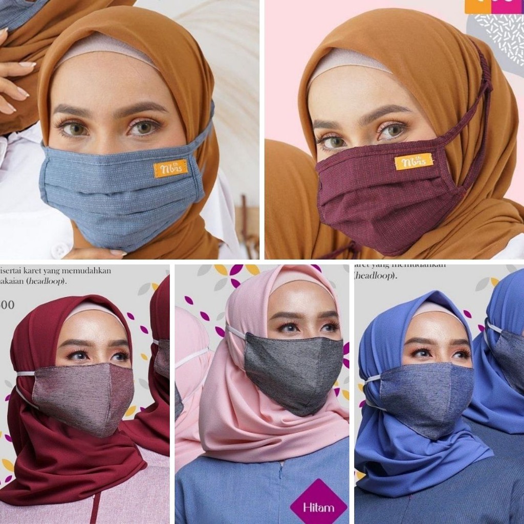 Mặt Nạ Vải Hijab 2 Lớp MC 001 MC 002 MC 004 MC 005 MC 01 MC 02 MC 04 30%