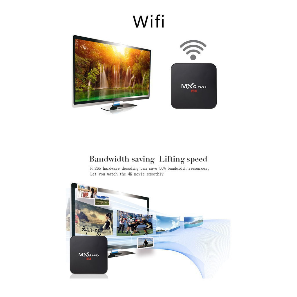 [hót] -Thiết bị TV Box Android KODI chuyển đổi TV thường thành TV thông minh MXQ Pro 4K 1GB 8GB.