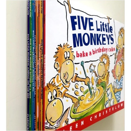 [Freeship]Bộ Nhập - Full 9c + Mp3 - Five Little Monkey