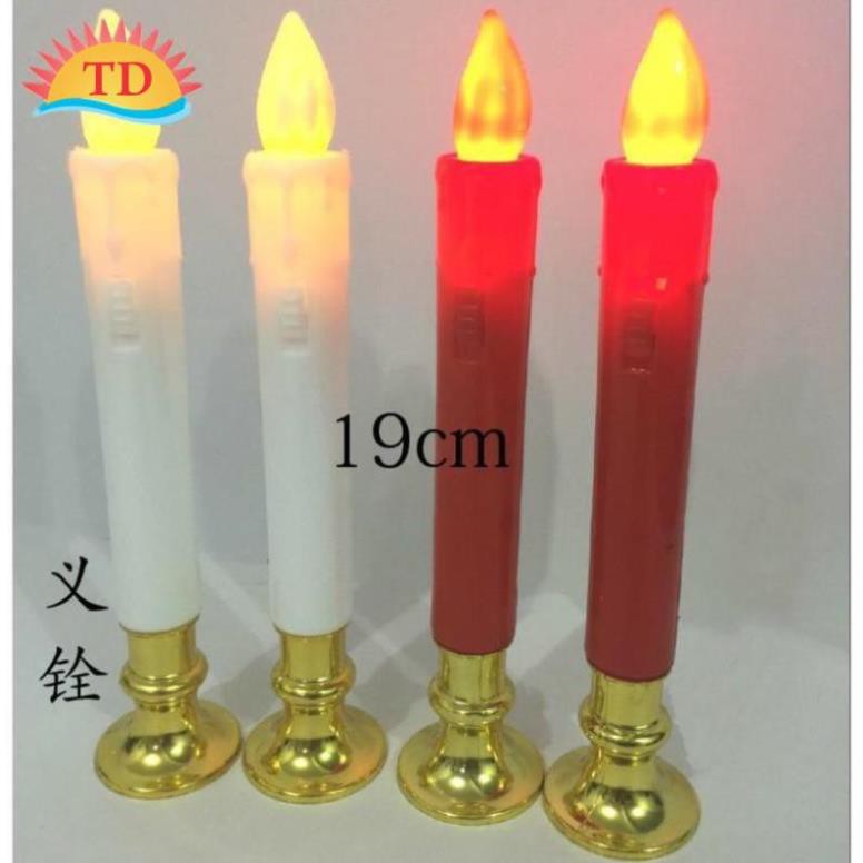 Cặp Nến điện tử để bàn thờ có chân đế loại cao 13cm, loại cao 19cm