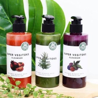 Sữa Rửa Mặt Thải Độc Sủi Bọt Rau Củ Super Vegitoks Cleanser - Màu Tím