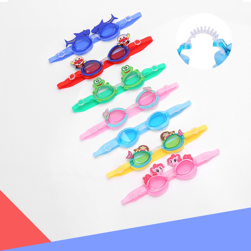 Kính Bơi Chống Thấm Nước Chống Sương Mù Họa Tiết Công Chúa Và Động Vật Hoạt Hình Dễ Thương Dành Cho Trẻ Em