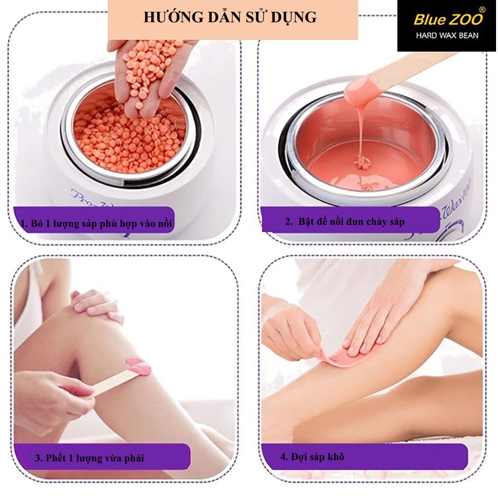 Máy nấu sáp wax lông chống dính cao cấp + 100g sáp hương dừa cao cấp (Tặng kèm que lấy sáp)