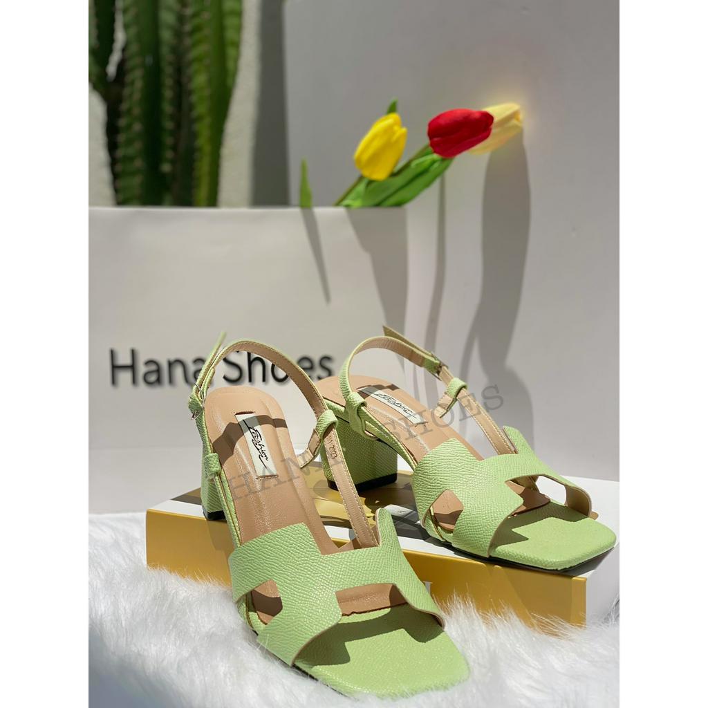 Sandal gót H-M cao cấp 5 cm chuẩn da H-M
