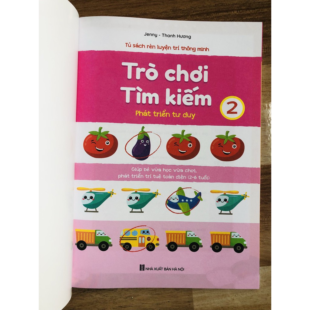 Sách Trò Chơi Tìm Kiếm Phát triển tư duy cho trẻ 2 6 tuổi Quyển 2 (1 cuốn)