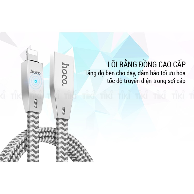 CÁP SẠC NHANH TỰ NGẮT HOCO U11 CHÂN IP LIGHTNING - CHÍNH HÃNG