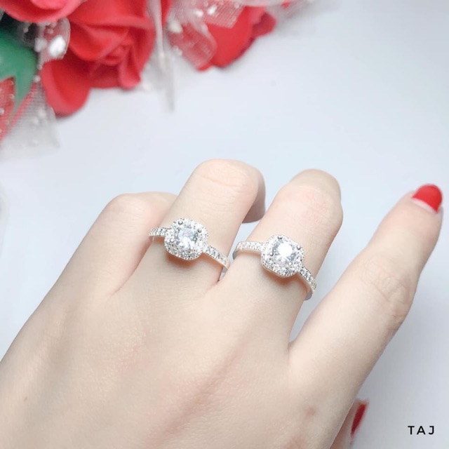 NHẪN BẠC NỮ MẶT ĐÁ CAO CẤP