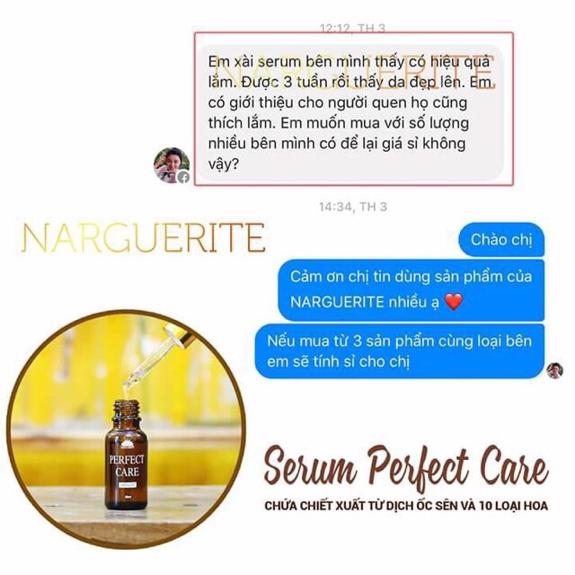 Serum Ốc Sên Perfect Care Narguerite 20ml