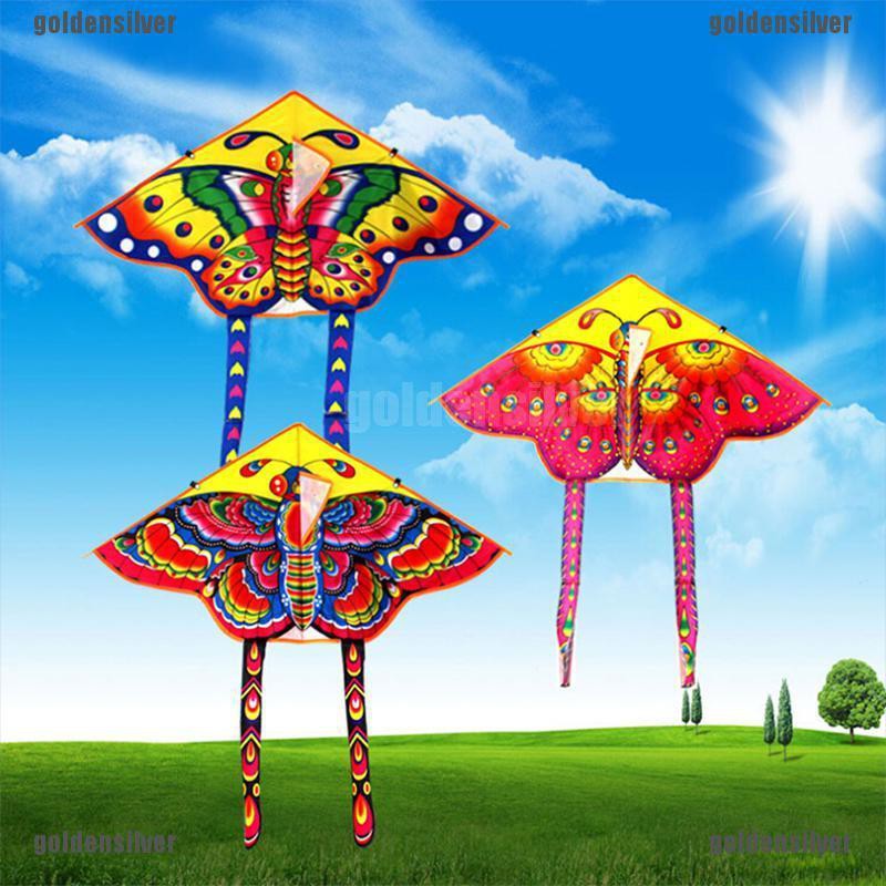 1 Bộ Diều Bay Hình Bướm Có Tay Cầm Kích Thước 90 * 50CM