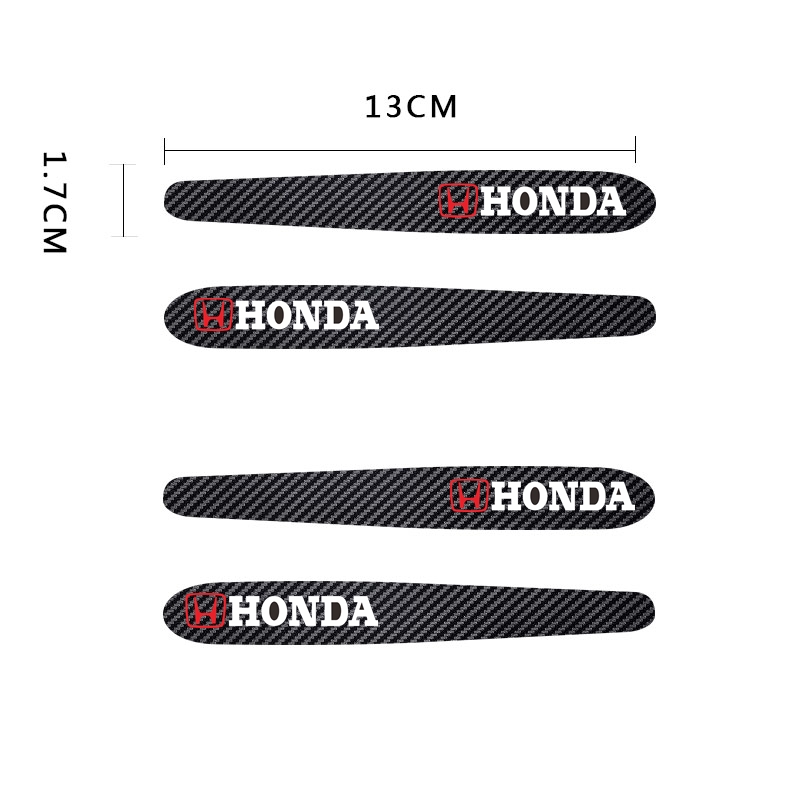 Set 4/ 8 miếng dán sợi carbon bảo vệ tay nắm cửa xe hơi Honda City Civic Brio HRV CRV Accord