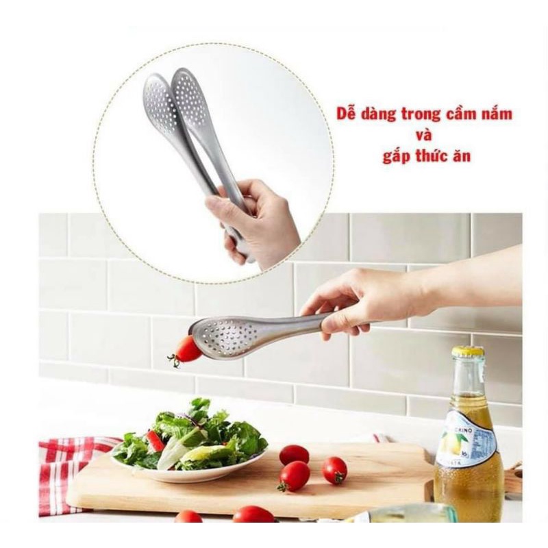 Dụng Cụ Kẹp Gắp Đồ Ăn Bằng Thép Không Gỉ LocknLock CKT302