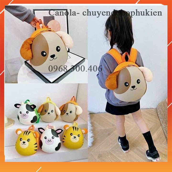 Balo trứng mẫu giáo,balo cho bé mầm non từ 1-5 tuổi cặp có quai đeo đệm mềm dễ thương - B1