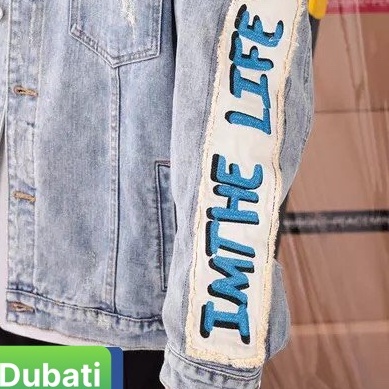 ÁO KHOÁC JEAN NAM CHẤT BÒ XANH  CHỨ STRANGE SIÊU HOT TREND CAO CẤP-DUBATI FASHION