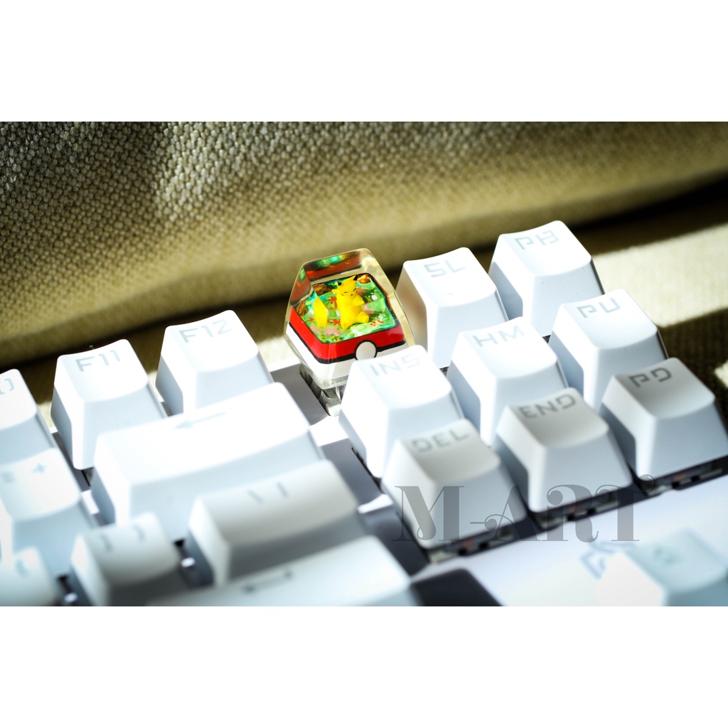 Nút bàn phím cơ resin Pokemon Pikachu siêu dễ thương - Pikachu Pokemon Keycaps