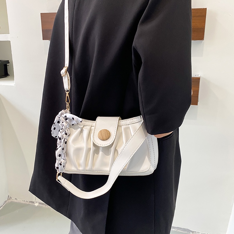 Túi Xách Đeo Vai / Đeo Dưới Cánh Tay Bằng Lụa Xếp Ly Đơn Giản Thời Trang