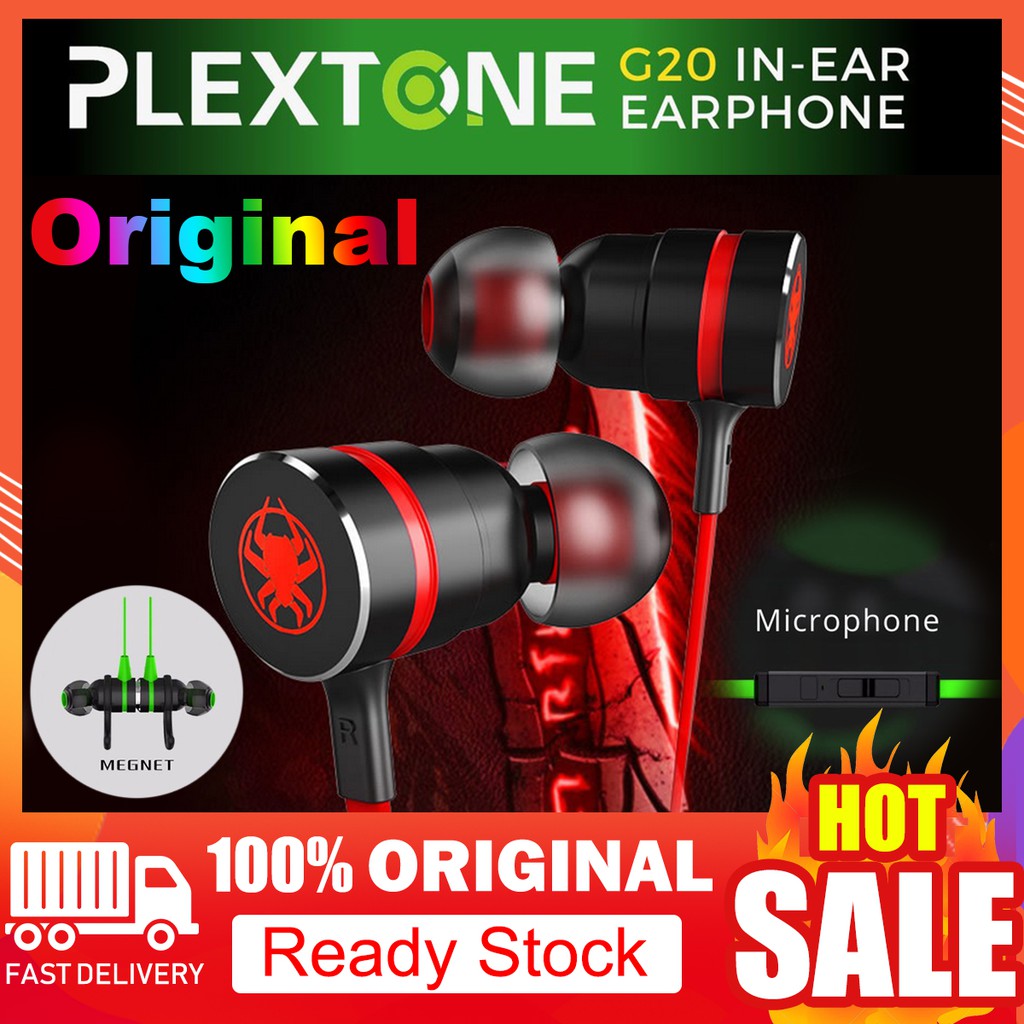 Tai nghe chơi game nhét tai PLEXTONE G20 chính hãng 100% có từ tính kèm mic kiểu dáng thể thao