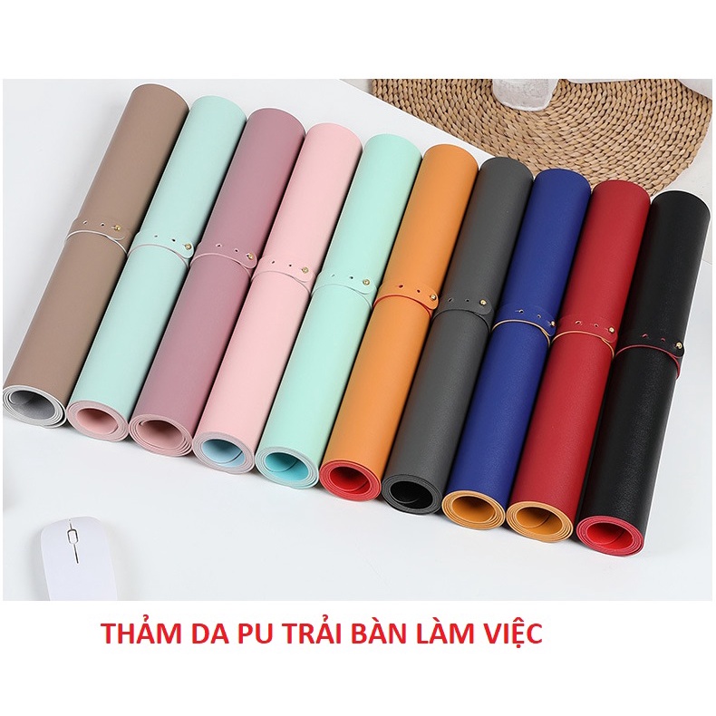 Deskpad Da PU Lót Trải Bàn Làm Việc Nhiều Size 80x40 cm / 100X50cm / 120X50cm, Thảm Da Trải Bàn Làm Việc Đa Năng.