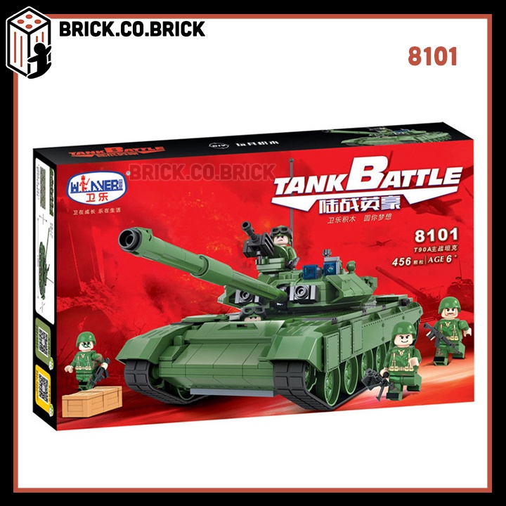 Mô hình Lego Xe Tăng Chiến đấu Chủ Lực Đồ chơi Lắp ráp Tank Battle Land War T90A Main Battle T90A Winner8101