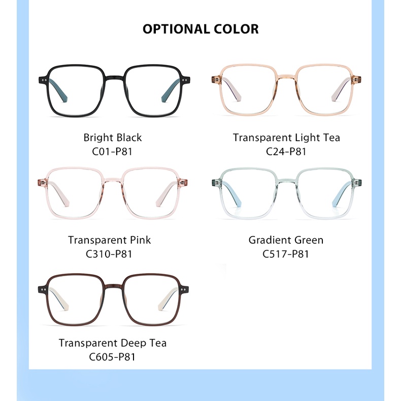 Mắt kính Zelin TJ864 gọng lớn siêu nhẹ sành điệu cho nữ